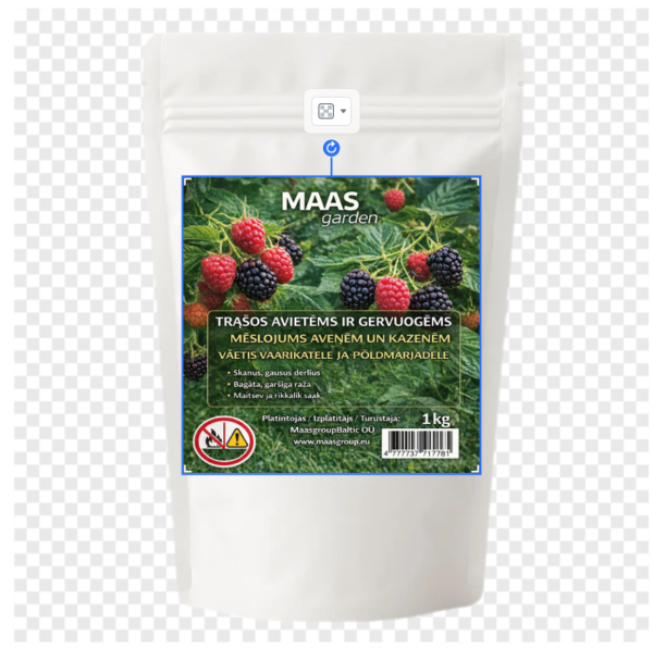 kompleksinės trąšos avietėms ir gervuogėms 1kg bechlorės