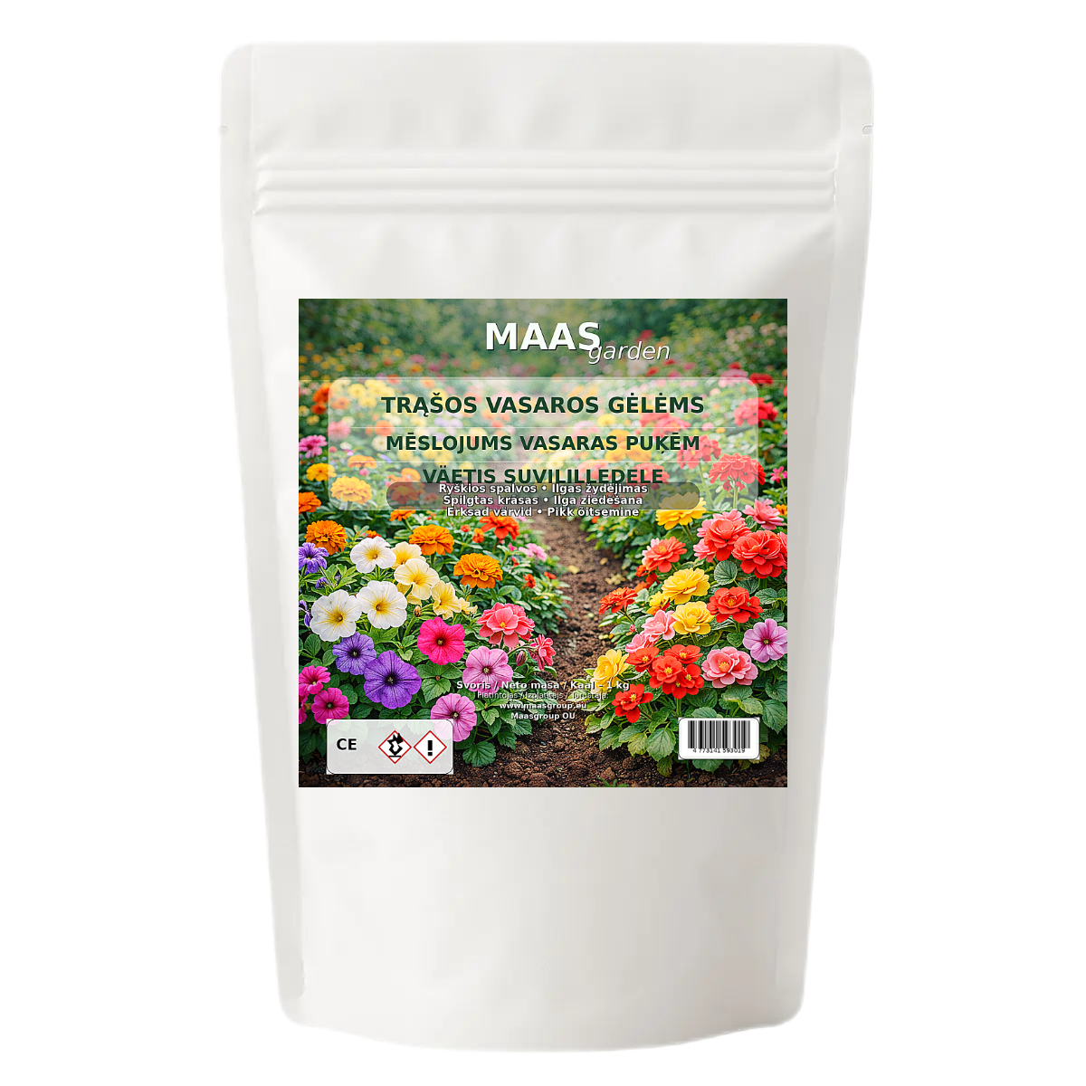 Kompleksais mēslojums sīpolpuķēm 1kg bez hlora kompleksinės trąšos svogūninėms gėlėms 1kg bechlorės