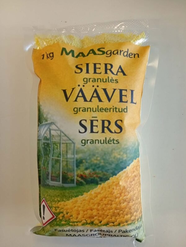 sieros granulės (techninė siera) 1 kg